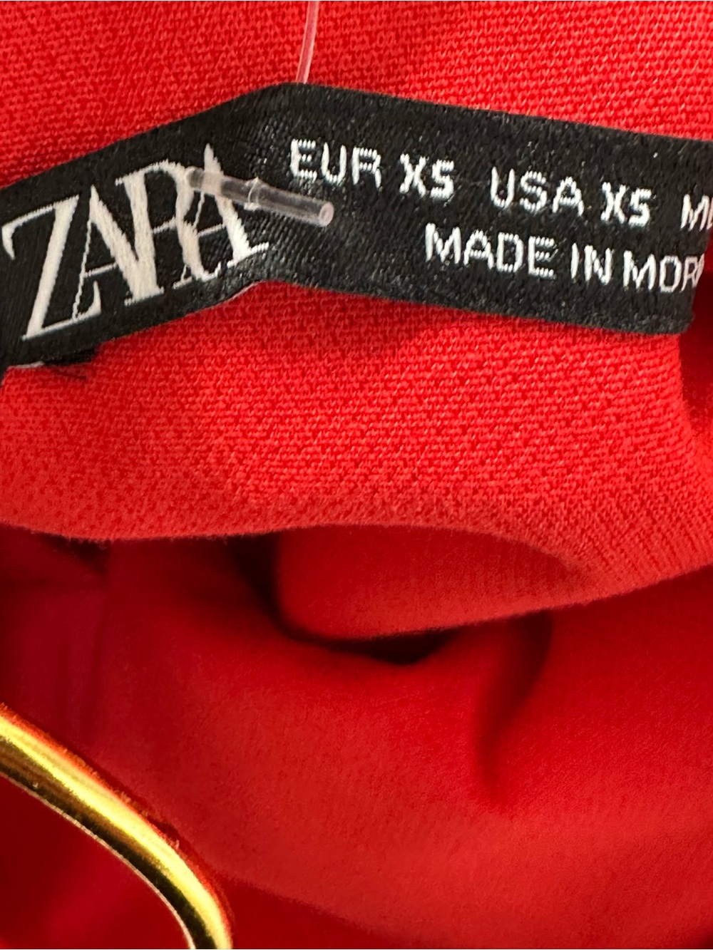 Zara Red Cut Out Mini Dress XS Strappy Bodycon Party Dress - Picture 5 of 5